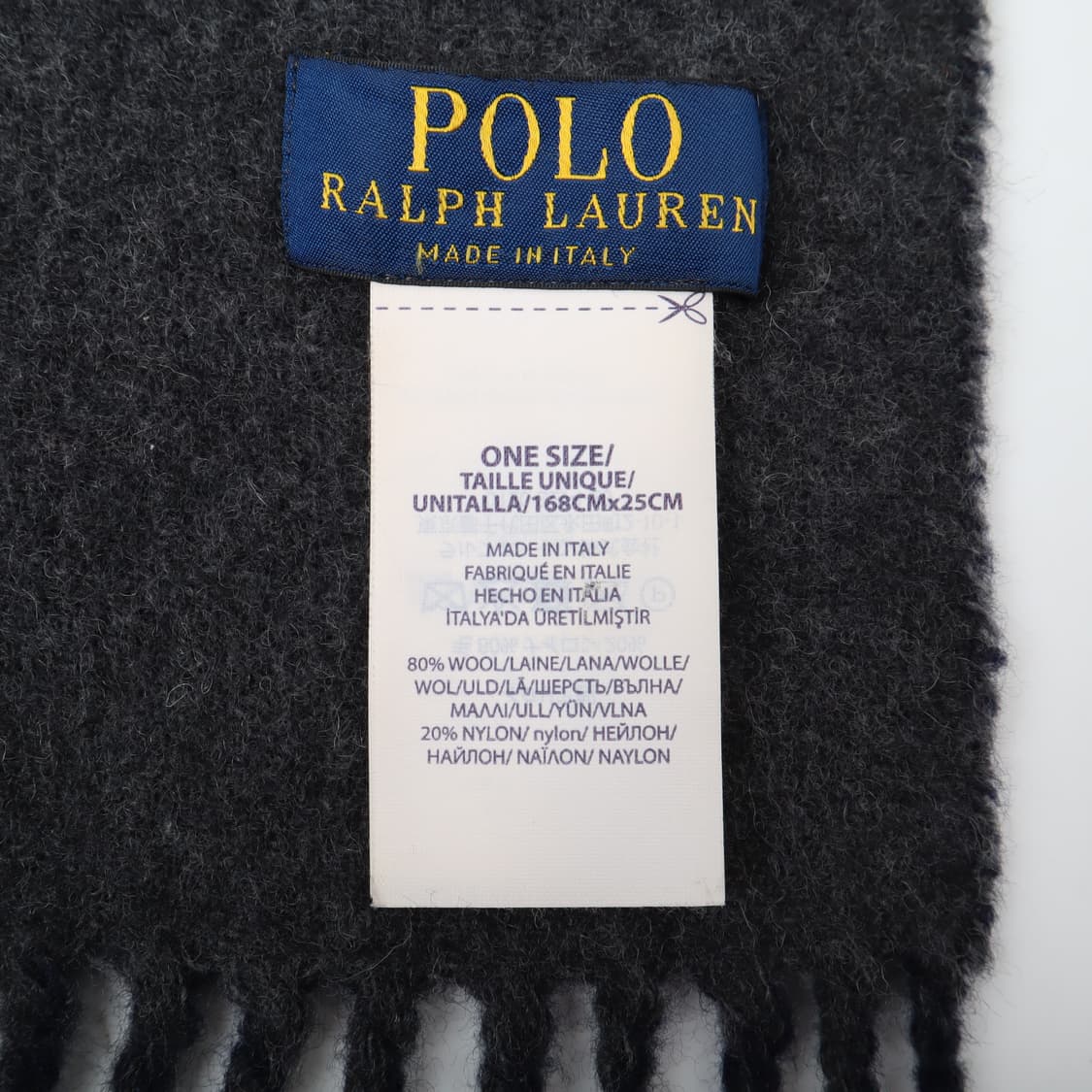 폴로 랄프로렌 이태리 울 챠콜 머플러 상품이미지8