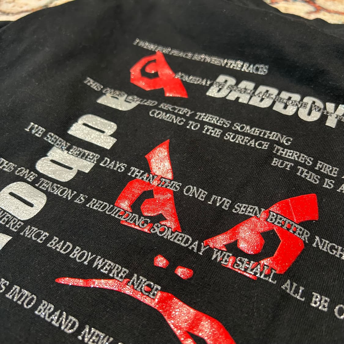 [M] 배드보이 글로시 프린팅 레이어드 롱슬리브 상품이미지7