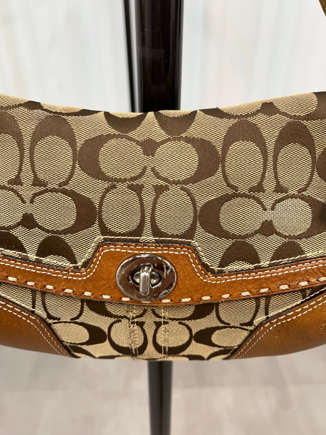 Orange Brown Coach Shoulder Bag 상품이미지2