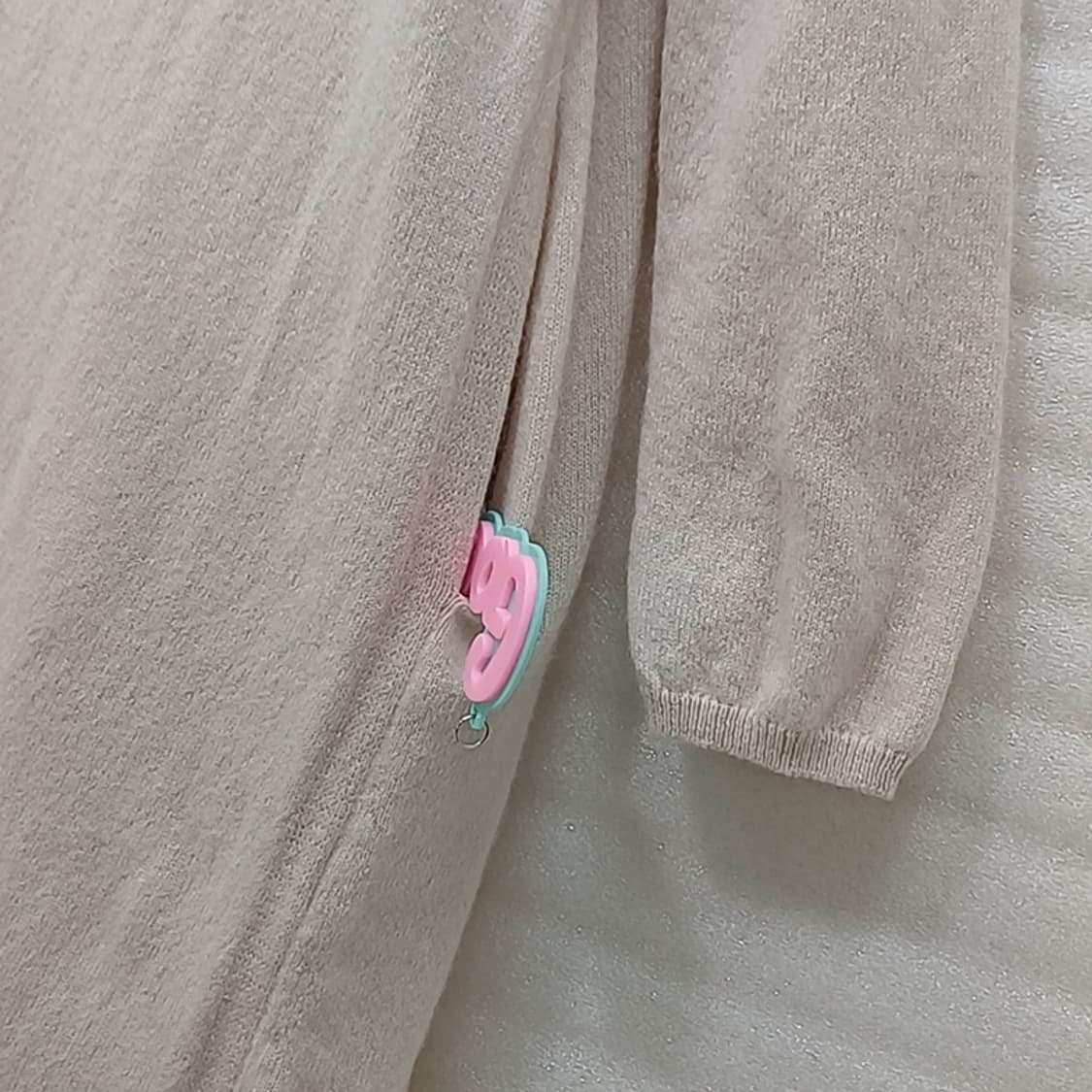 한섬 더캐시미어 순 캐시미어 롱 니트 가디건 여성 베이지 사랑봉봉 상품이미지6