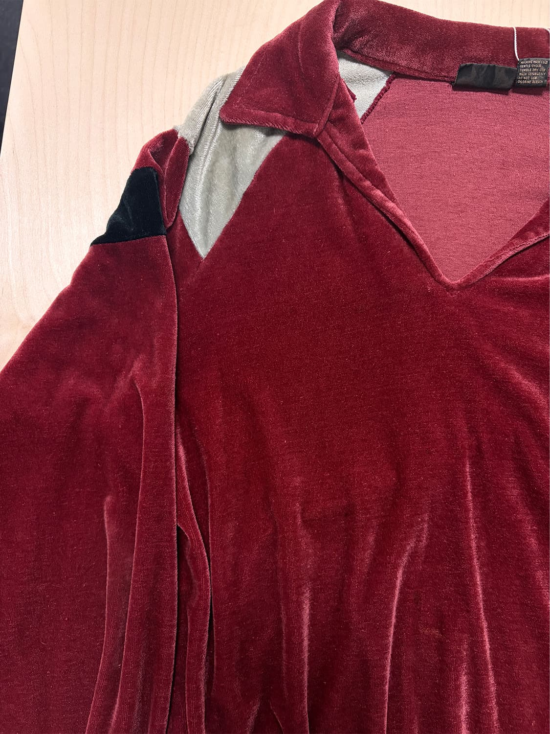 90s 빈티지 버건디 럭비셔츠  상품이미지6