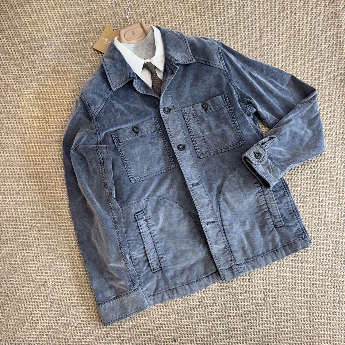 Altea 알테아 이탈리안 최고급 코듀로이 데님블루 퍼티그 초어자켓 상품이미지6
