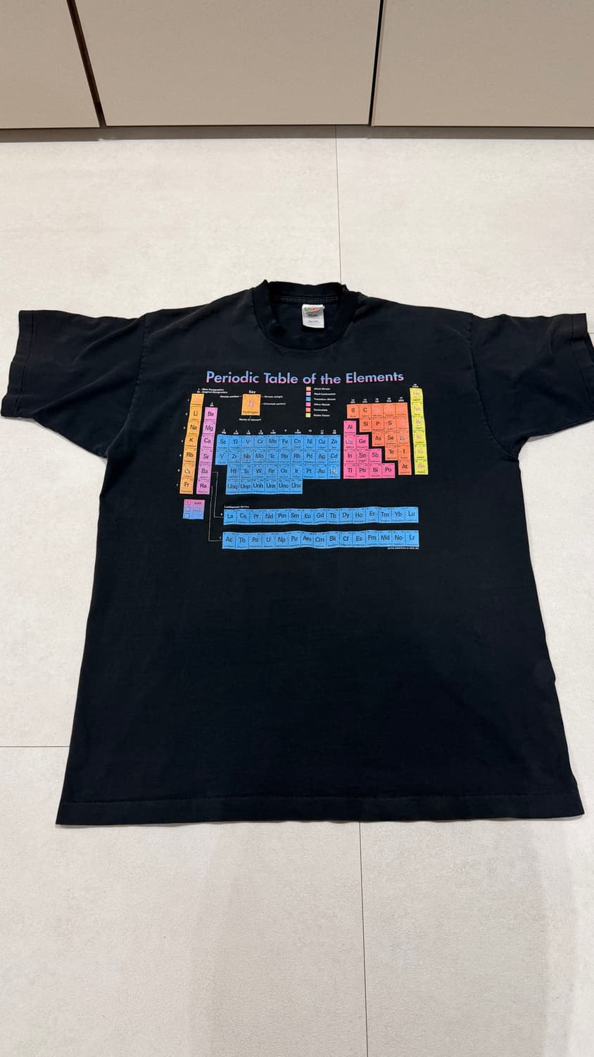 90s 원소 주기율표 티셔츠 싱글스티치 상품이미지2