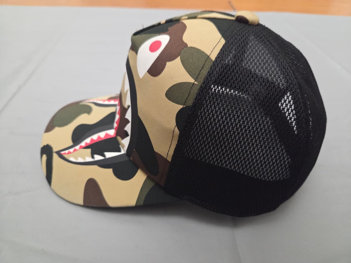 베이프 샤크 메쉬 볼캡 황계 스냅백 상품이미지2