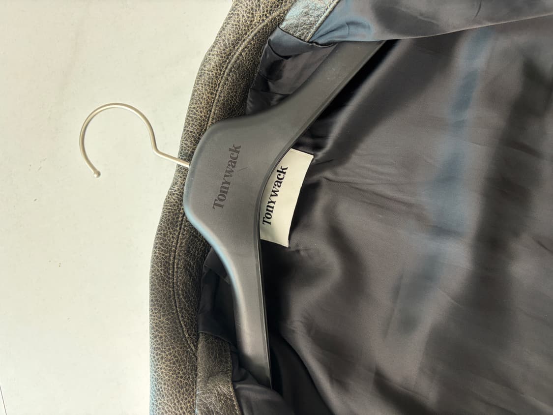 토니웩 레더 체스트 집 자켓 트리트먼트 블랙 XL 상품이미지7