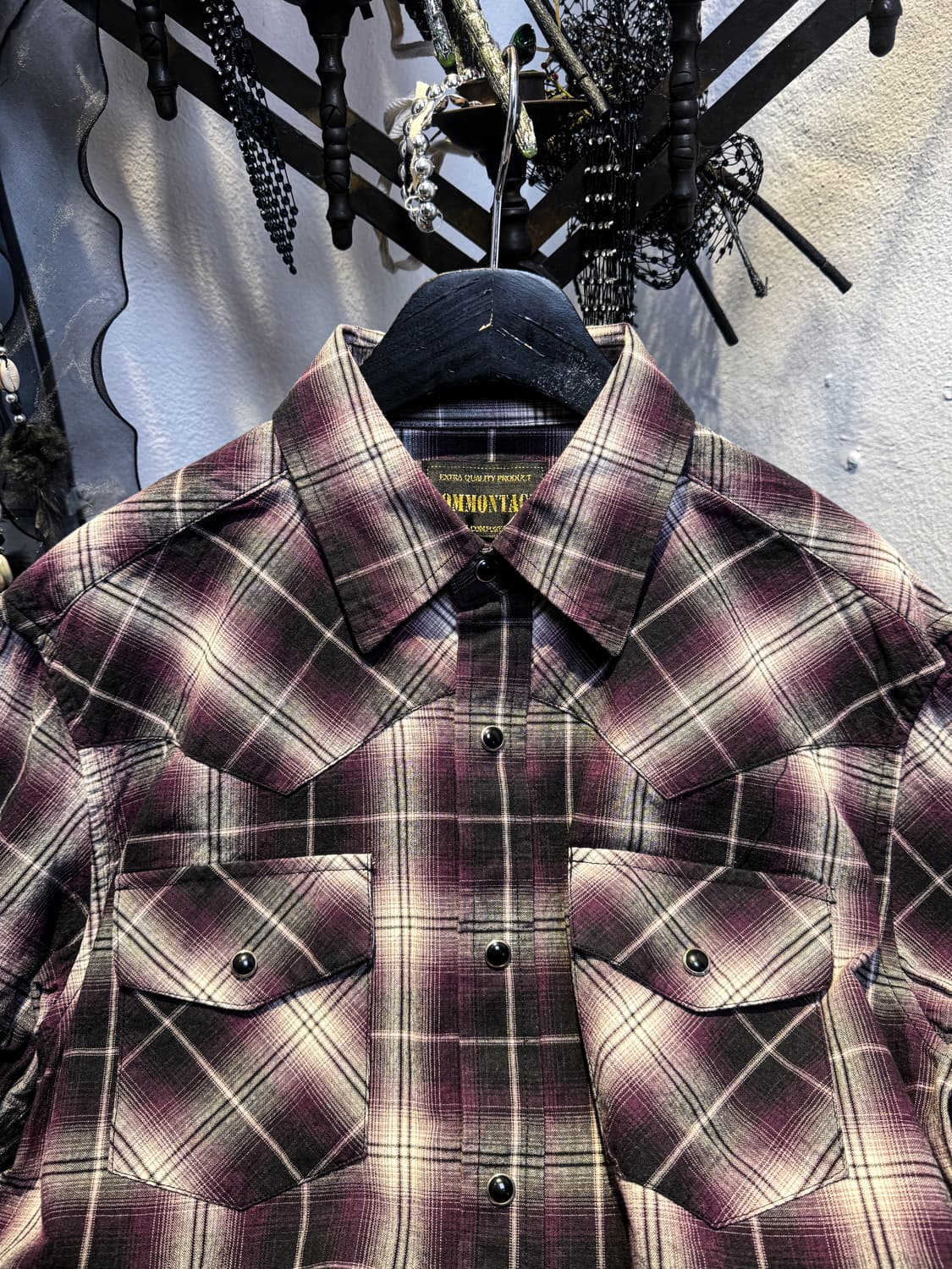 Purple Ombre Check Western Shirt Blouson 상품이미지7