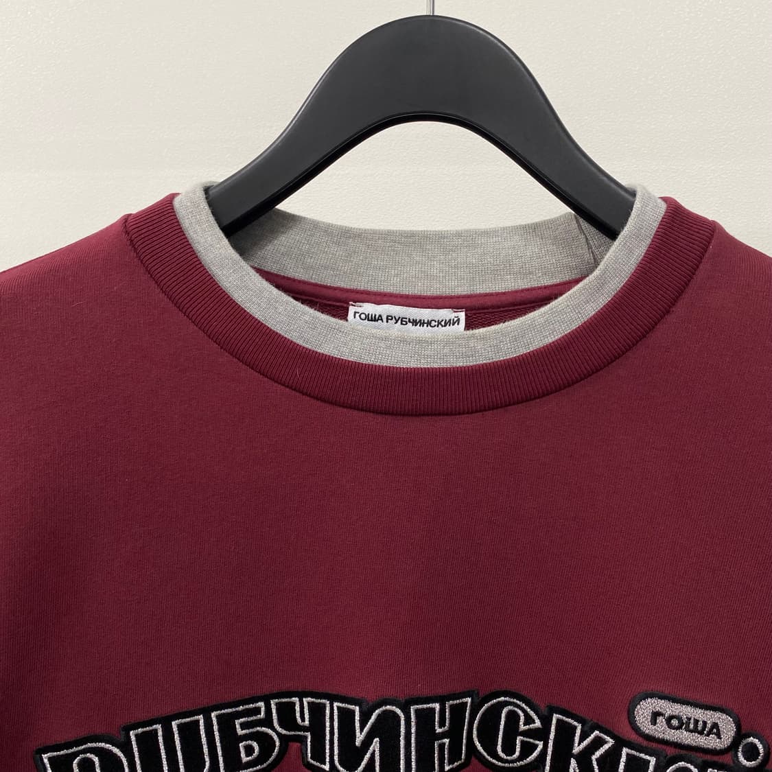 고샤 루브친스키 더블 카라 맨투맨 버건디 상품이미지4