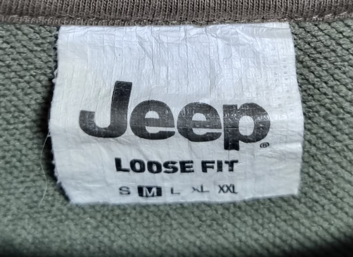 오버핏 M ) JEEP 지프 카키 맨투맨 상품이미지3