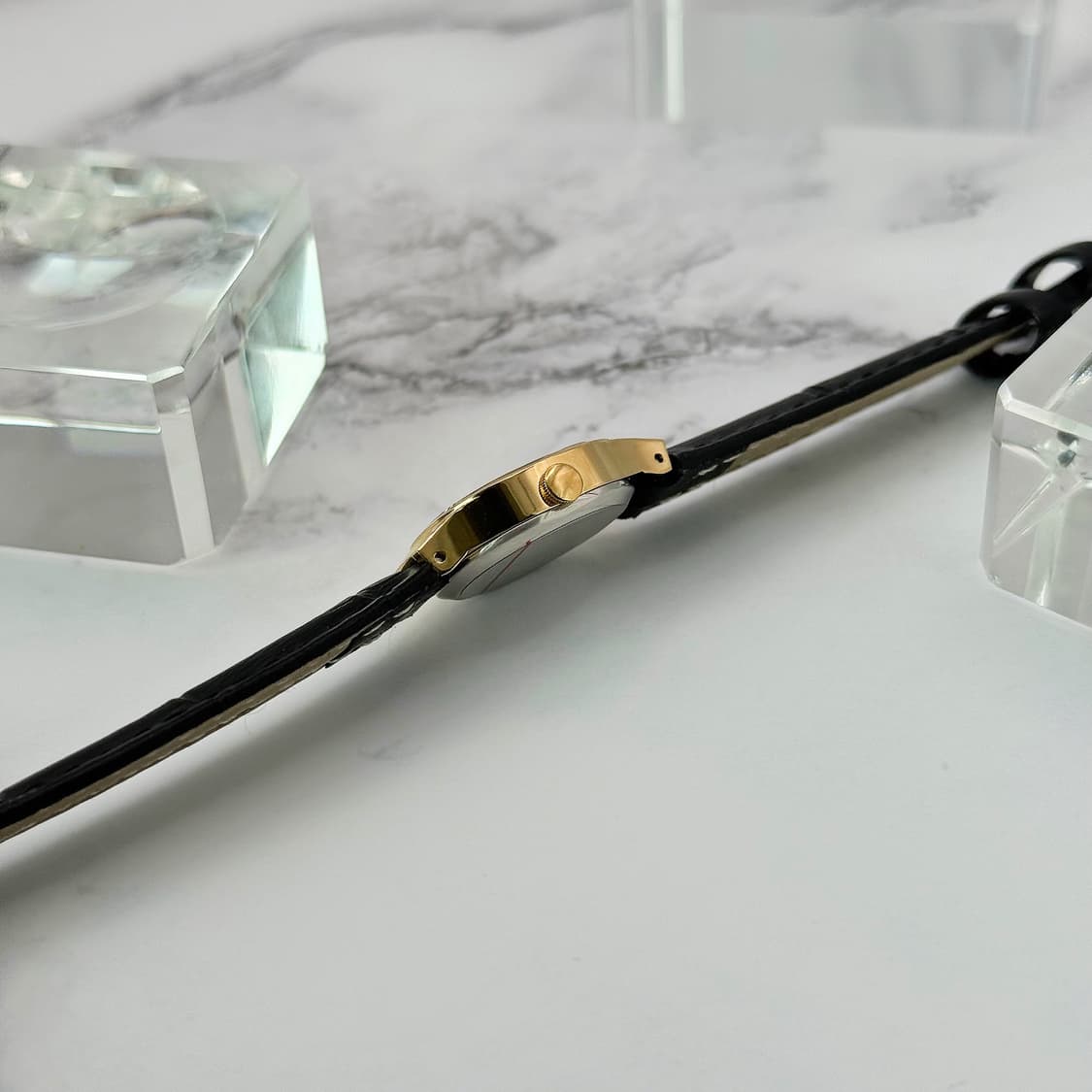 80s90s 빈티지 세이코 골드 텍스처 오벌 워치 상품이미지8