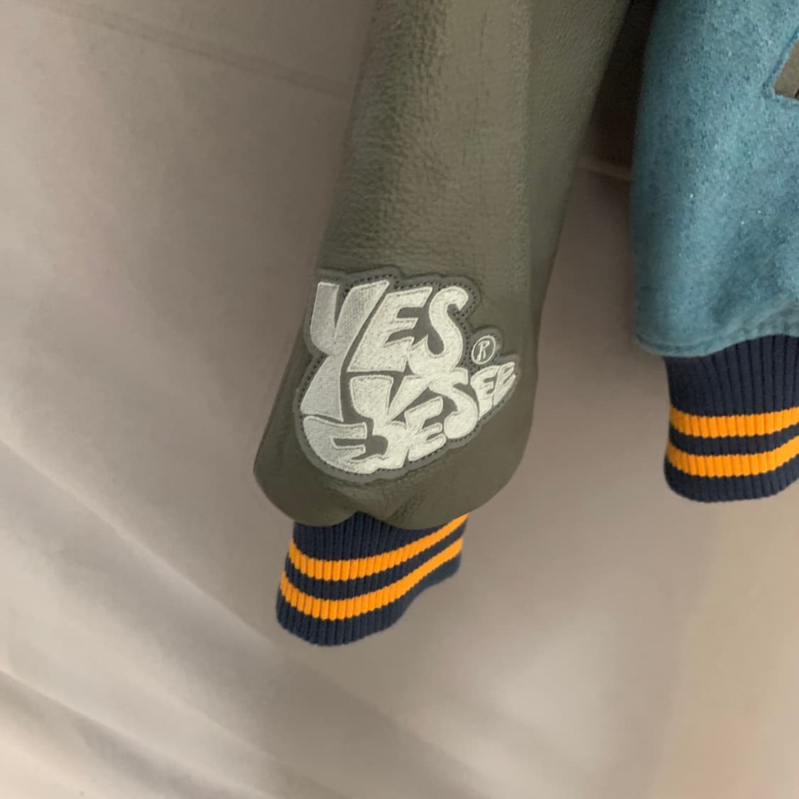 M 예스아이씨 소가죽 모바일 바시티 스타디움 자켓 상품이미지6