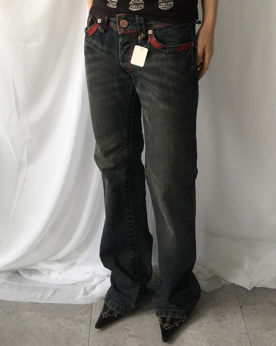 Back point washing denim pants 상품이미지8