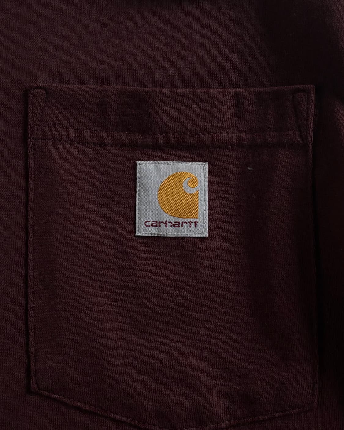Carhartt 칼하트 포켓로고 버건디 코튼 슬리브 상품이미지3