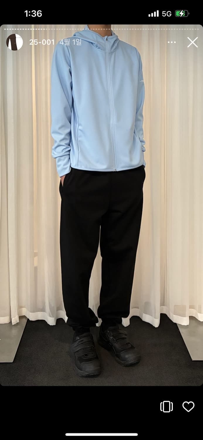 지초이컴포트 25-001 이지윈드후디 라이트블루  상품이미지2