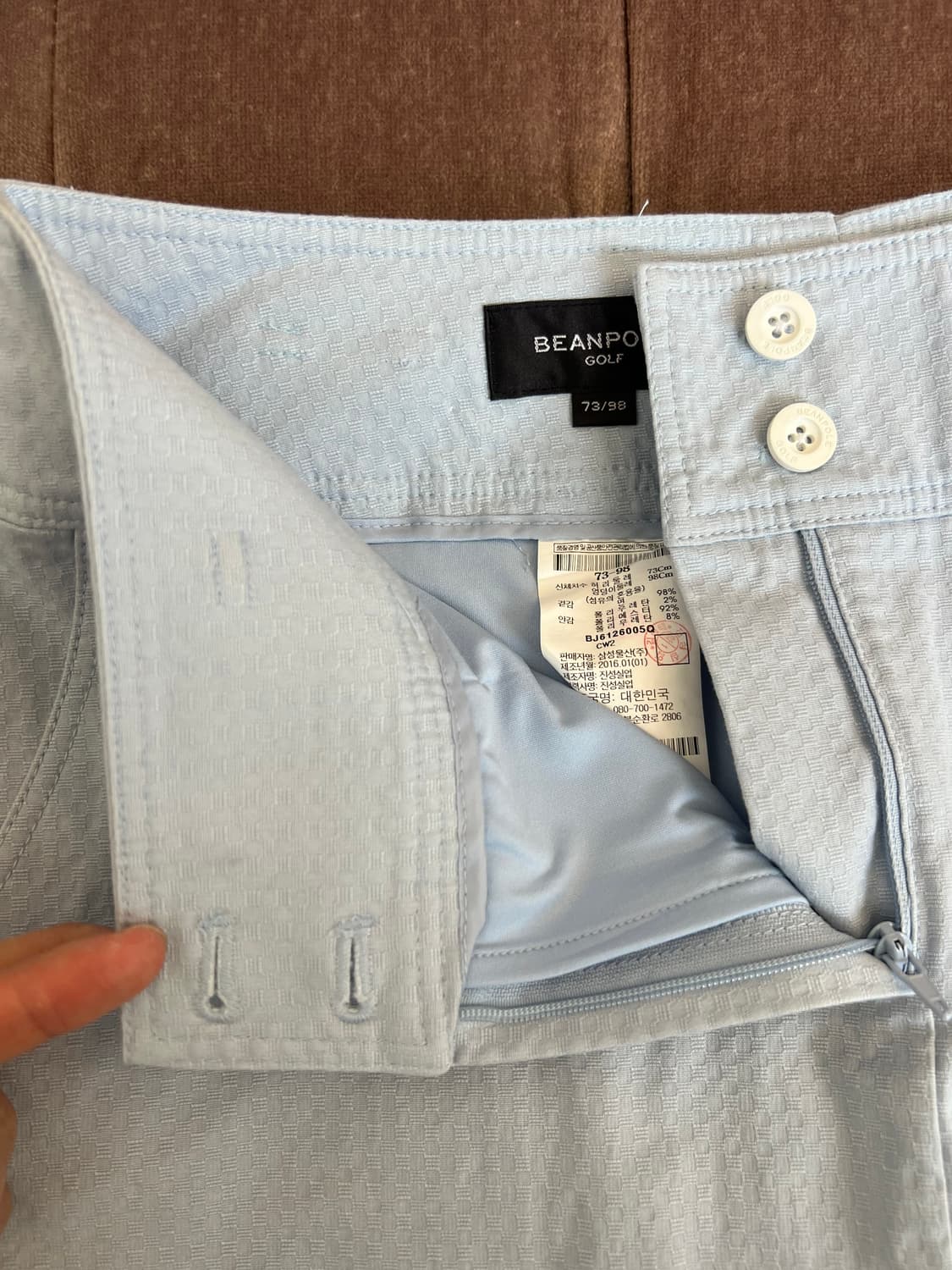 빈폴골프 여성 스카이블루 골프치마바지 상품이미지4