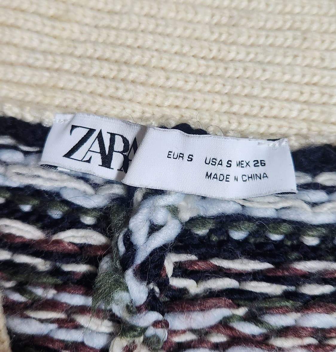 자라 베이지 노르딕 니트 가디건 상품이미지2