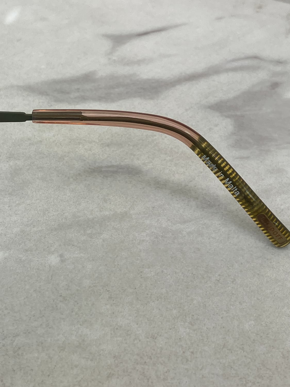 다비도프 Davidoff  엔틱 골드그린 티타늄 스퀘어 반무테 안경 상품이미지7