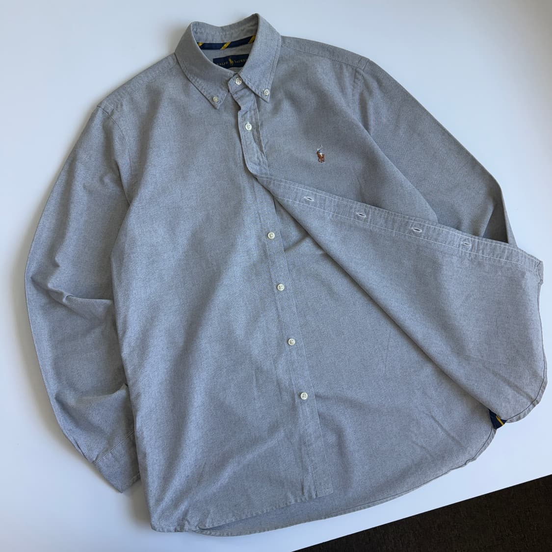 Polo 폴로 랄프로렌 신형 그레이 옥스포드 셔츠 상품이미지3