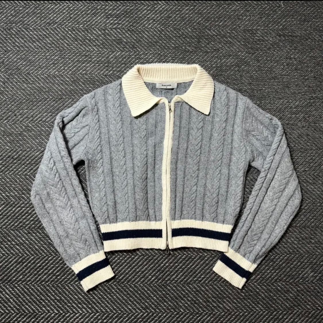 8seconds 에잇세컨즈 케이블 니트 투웨이 집업 가디건 (m) 상품이미지1
