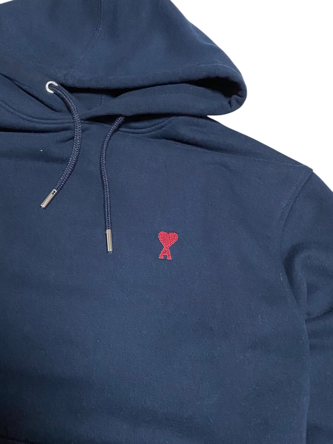 아미 스몰 하트 로고 네이비 후드티 L 상품이미지3