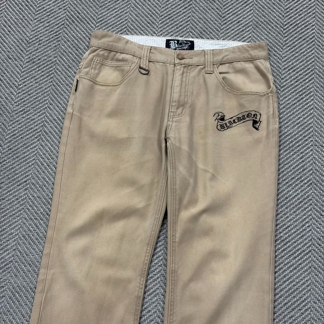 Blacktonm 자수 코튼팬츠 v2756 상품이미지3