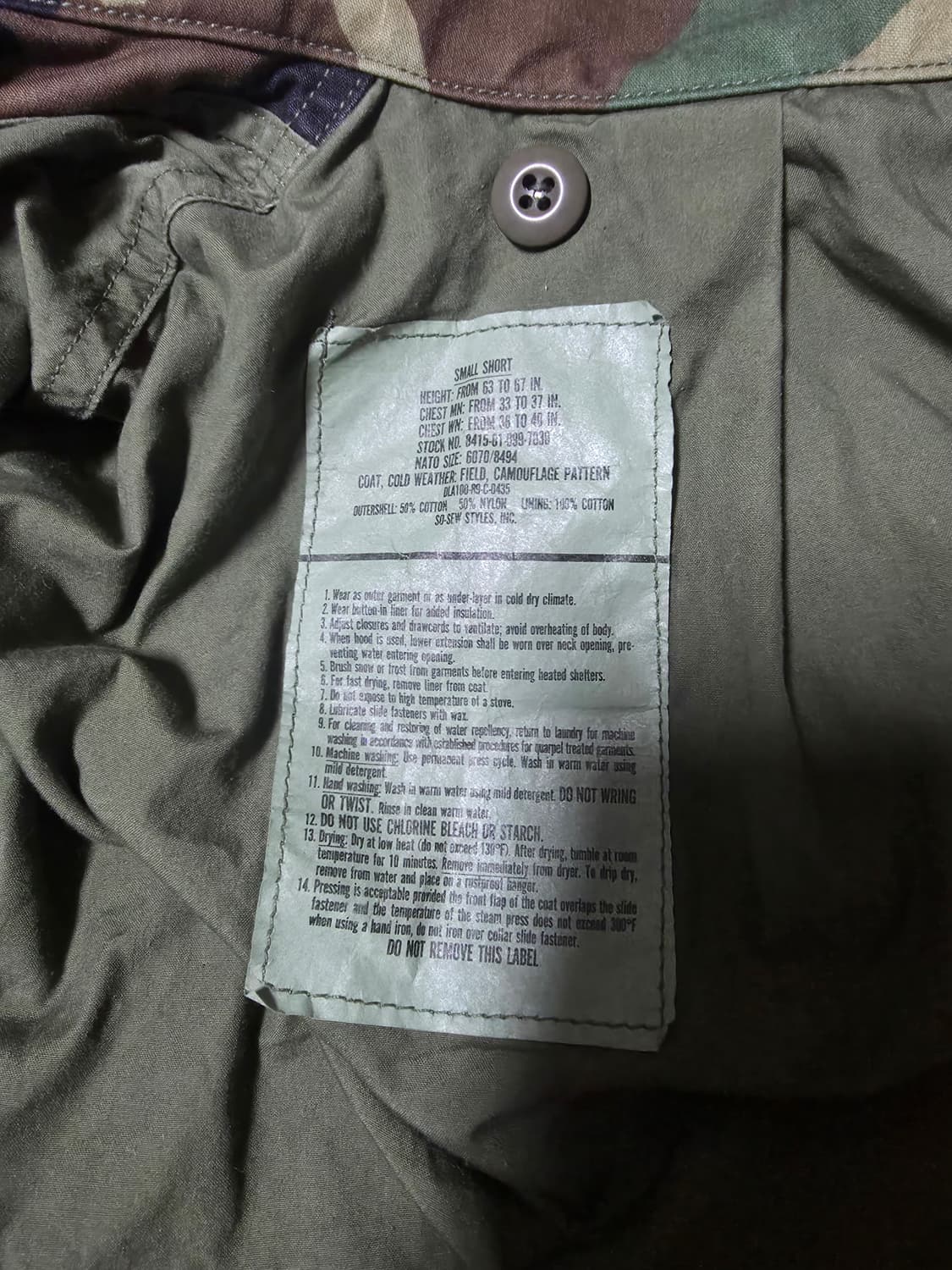 M-65 우드랜드 필드자켓 small-short 상품이미지4