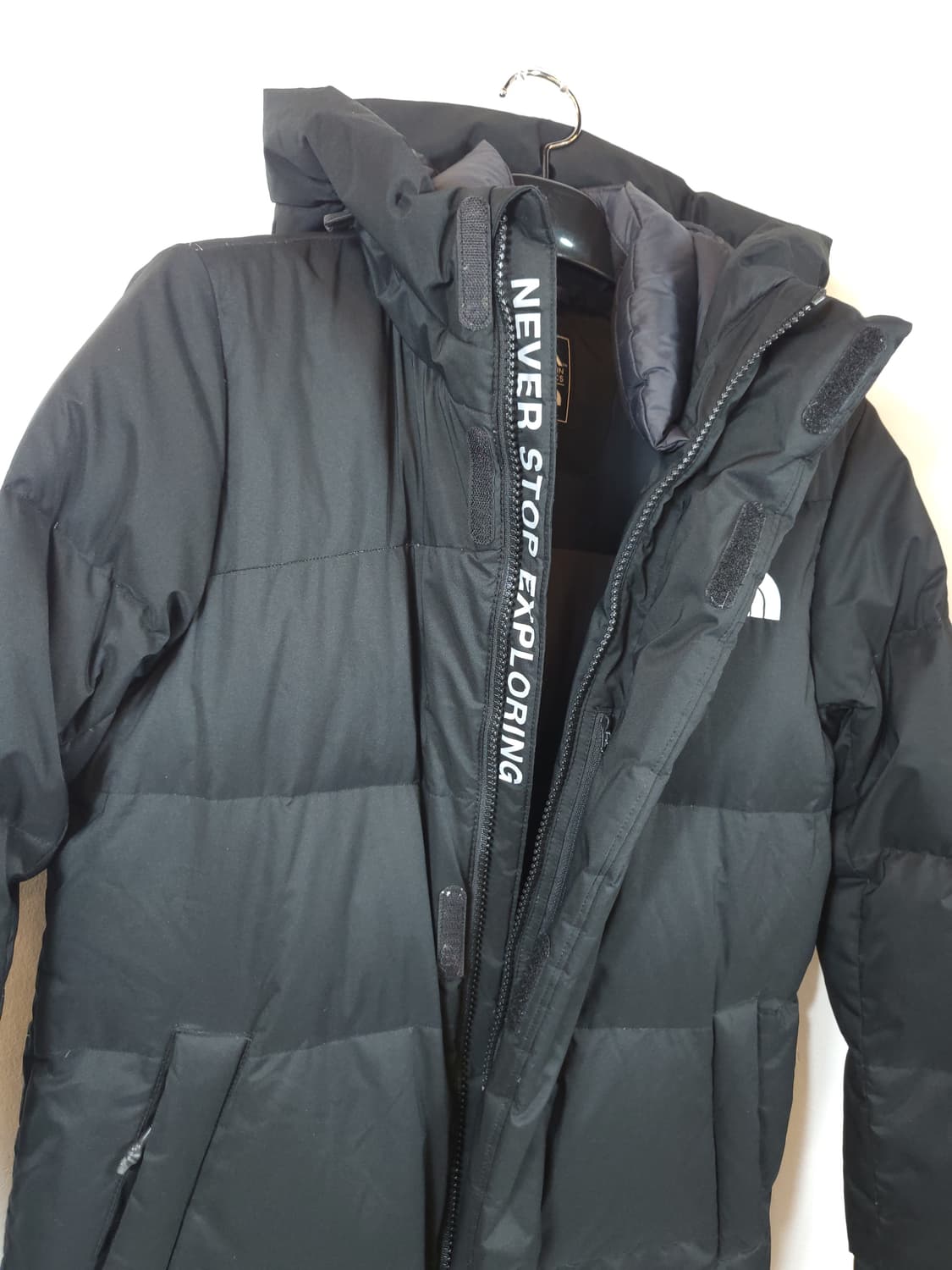 노스페이스 매장정품 덕다운후드롱패딩 85 XS(85-90) 새제품급 상품이미지5