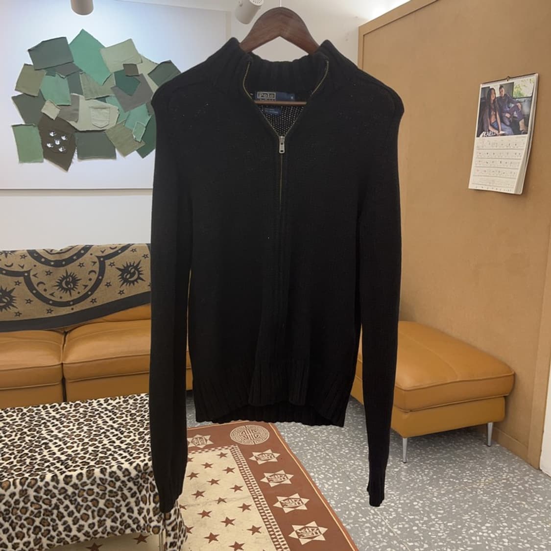 폴로 랄프로렌 빈티지 모던 시크 캐주얼 니트 집업 가디건 M C09615 상품이미지3