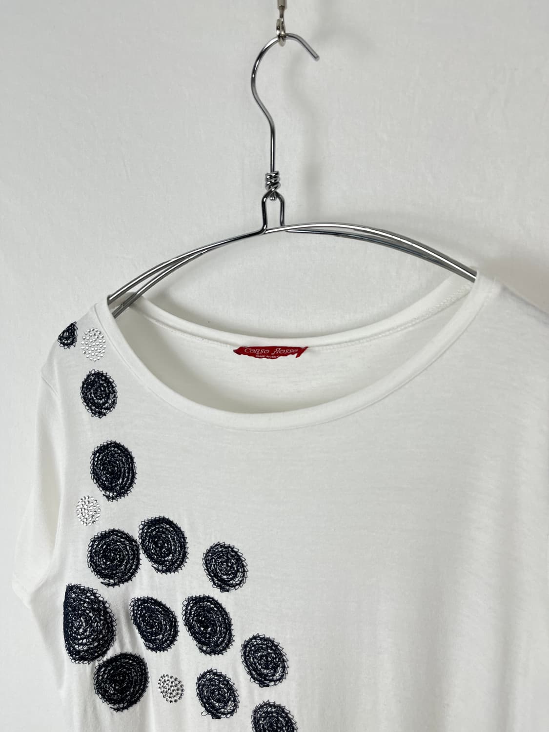 Corso Rosso (made in italy)  도트 자수 반팔 상품이미지3