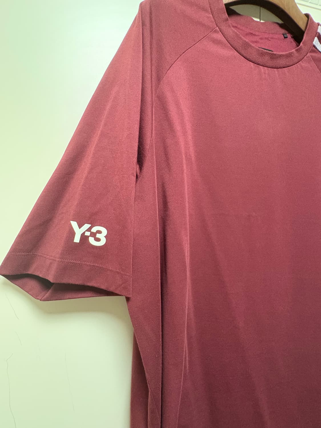 Y-3 버건디 숏슬리브 반팔 상품이미지3