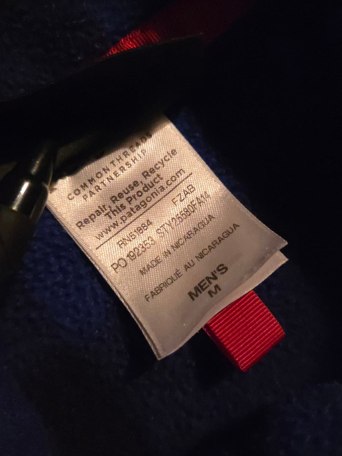 (M)파타고니아 버팔로 블루 체크패턴 신칠라 플리스 후리스 상품이미지4