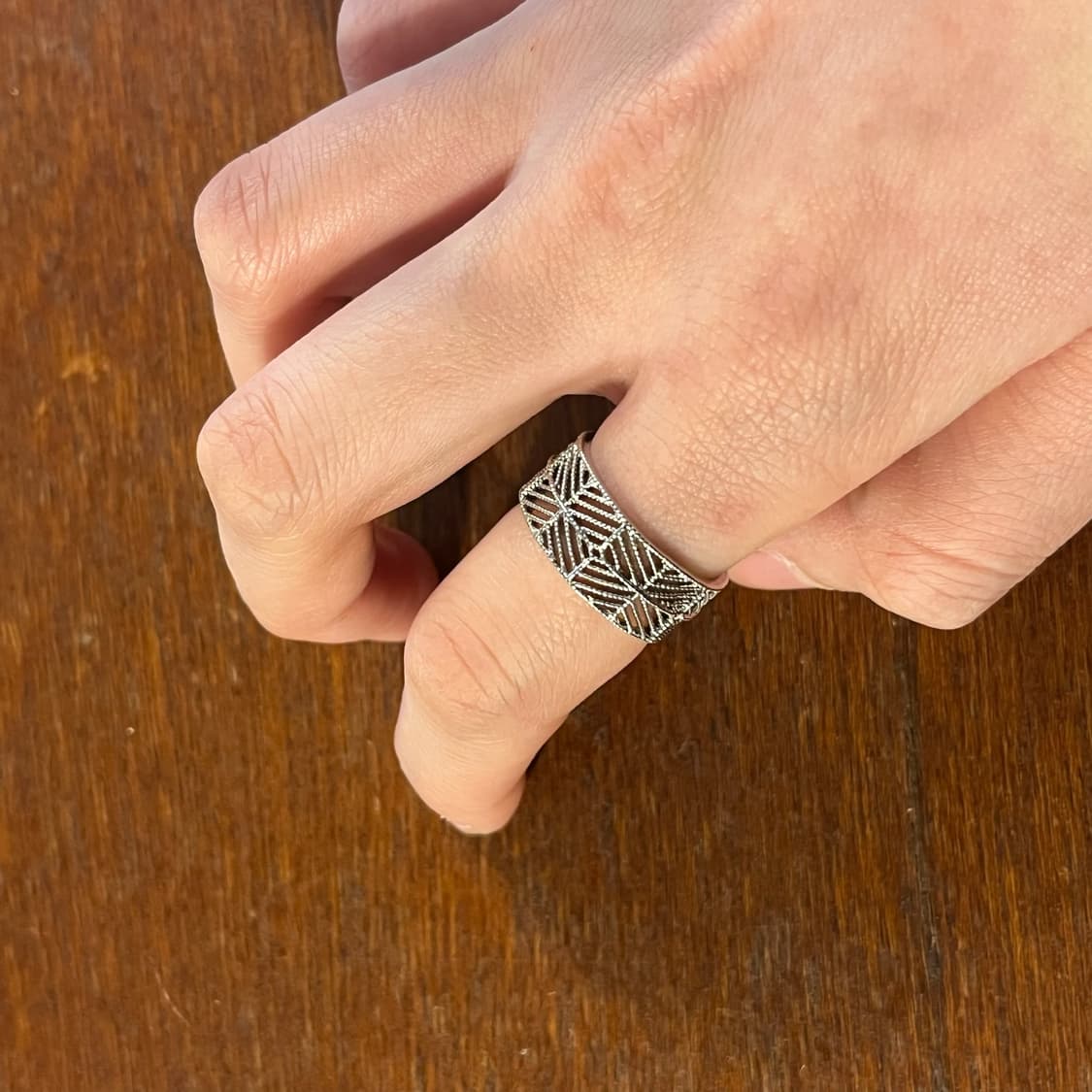 새상품 여성 신주 빗살 오픈링 반지  상품이미지1