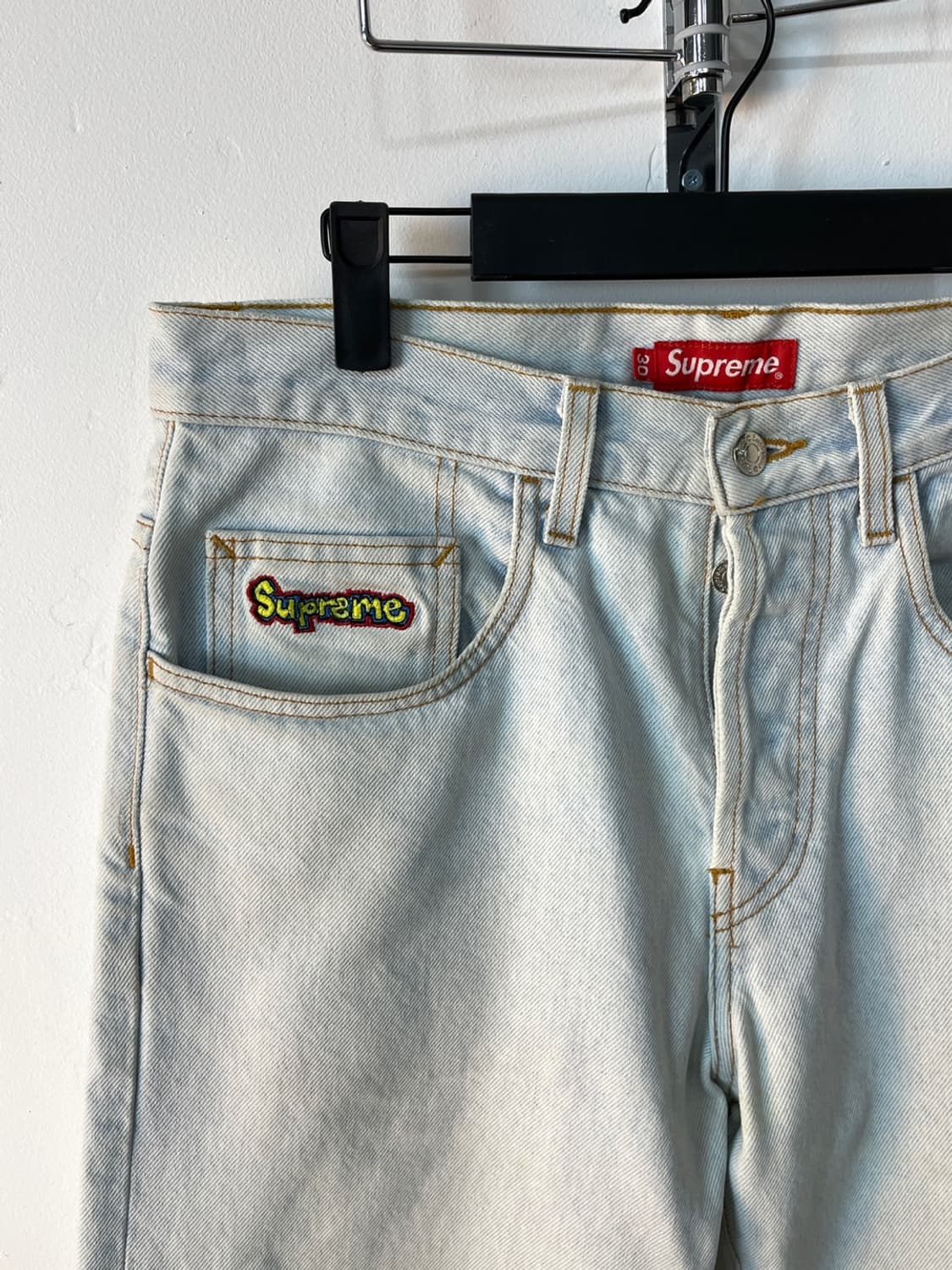 슈프림 자수 로고 데님 팬츠  상품이미지6