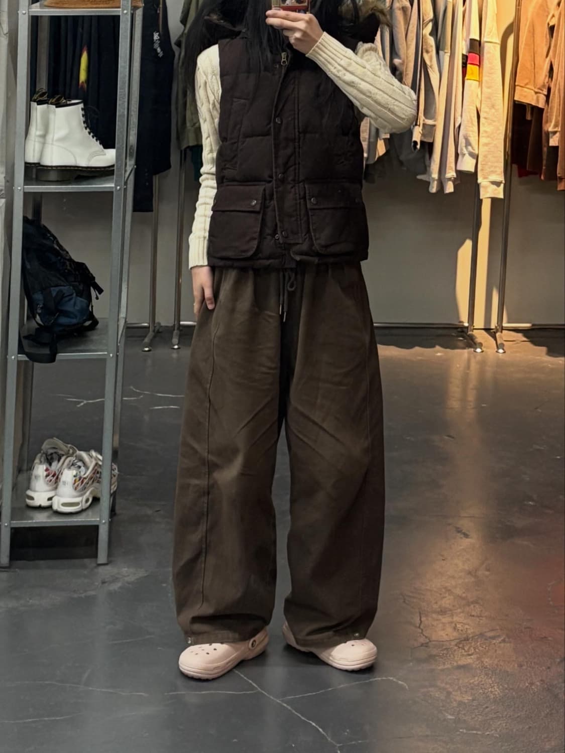 폴로진스컴퍼니 코듀로이 패딩 베스트 (퍼 탈부착 가능) A3102 상품이미지1