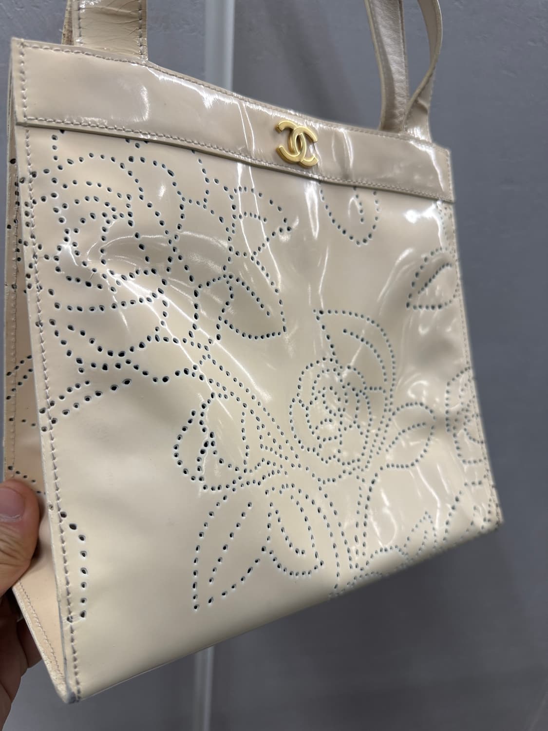 샤넬 정품 까멜리아 페이던트 빈티지 토트백 상품이미지4