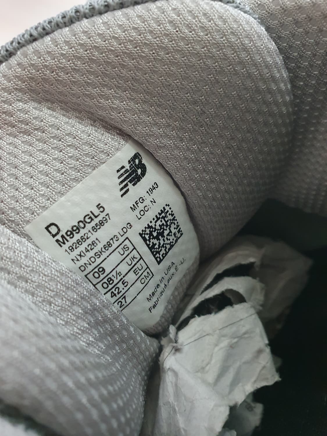 뉴발란스 990v5 그레이 운동화 270 상품이미지10