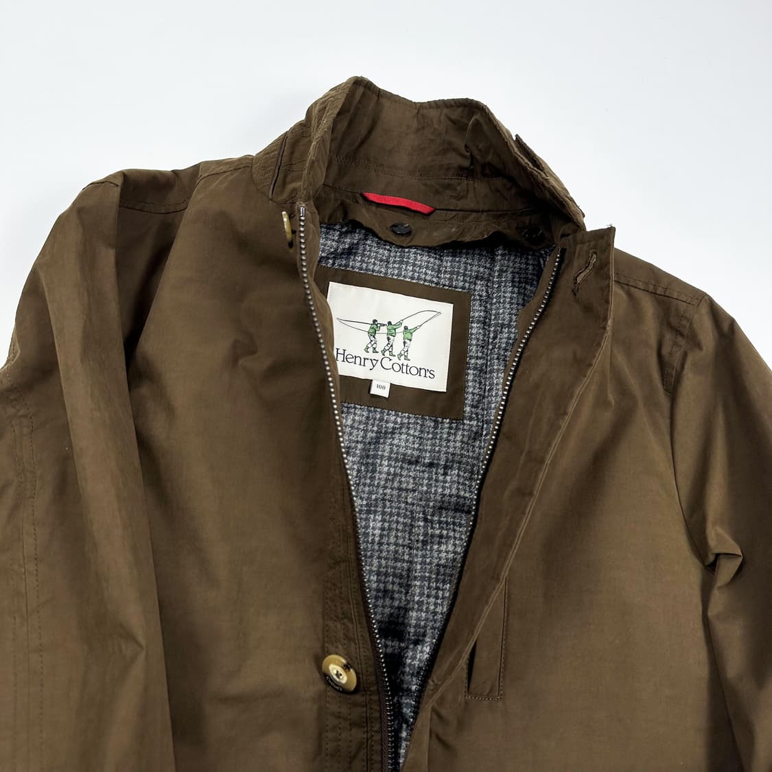 헨리코튼 클래식 왁스자켓 브라운 L 상품이미지5