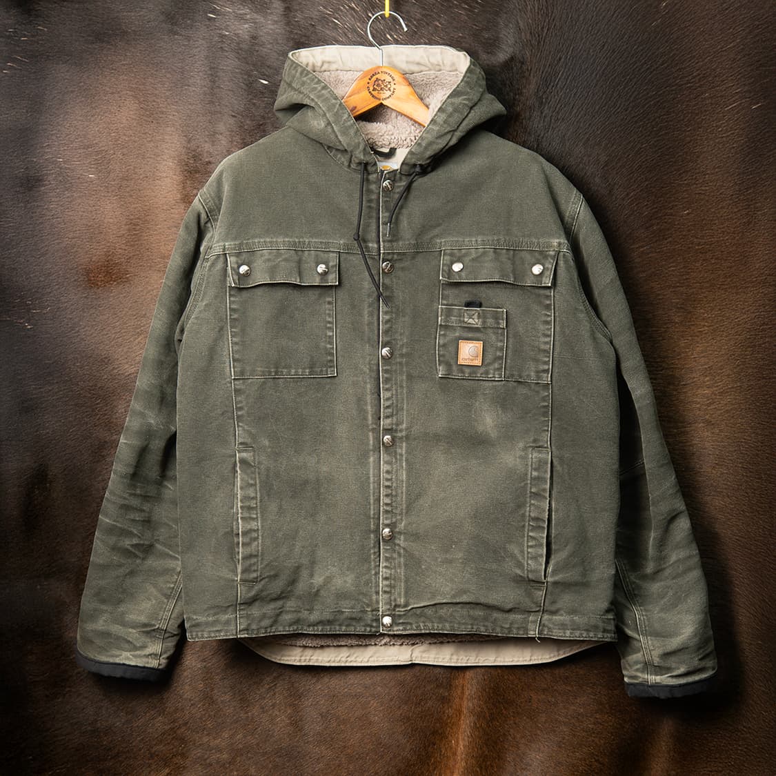 [113] 칼하트 J284 MOS 샌드스톤 쉐르파 라이닝 워크자켓  상품이미지2
