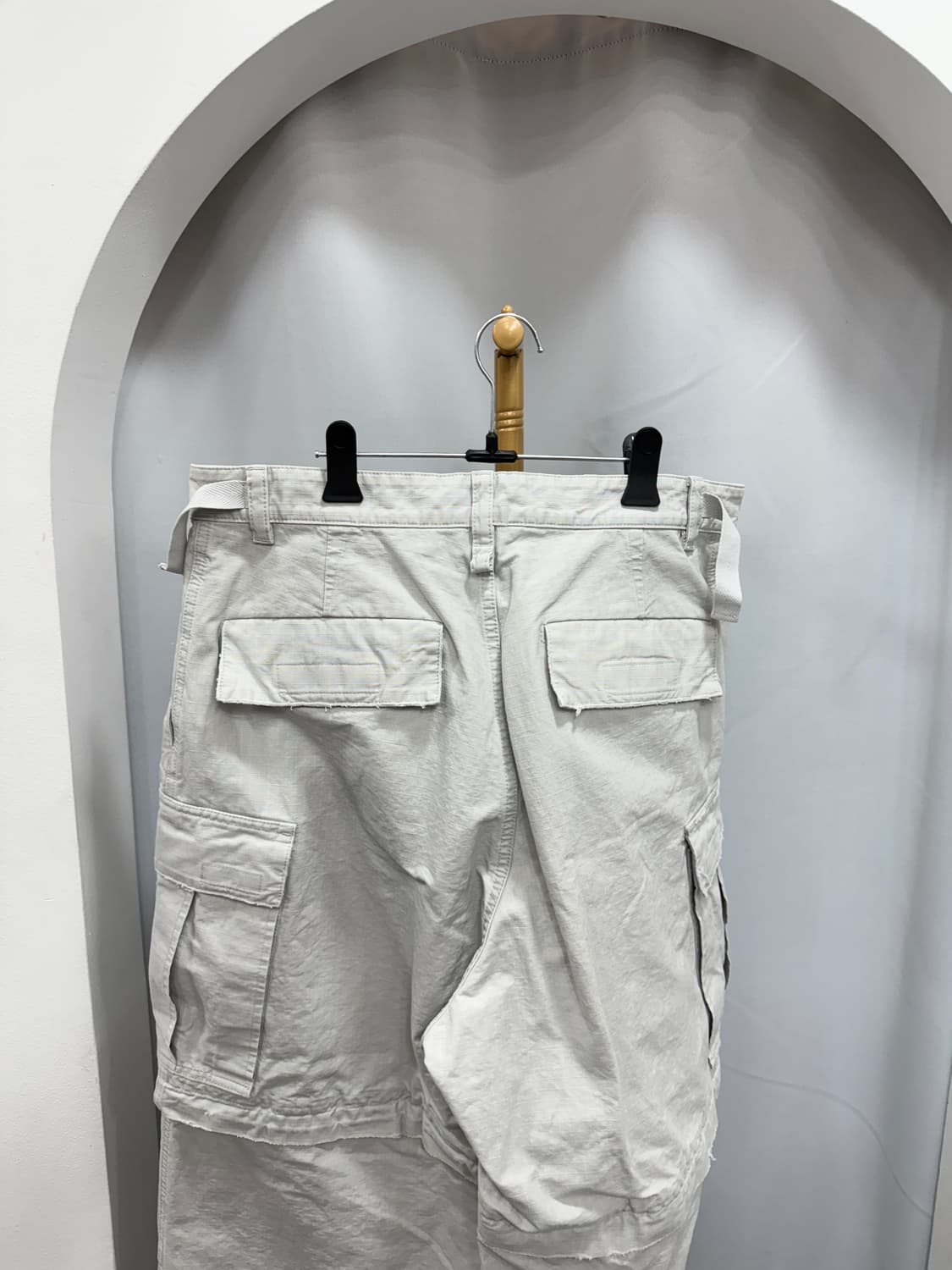 백화점판 새상품급 발렌시아가 립스탑 디스트로이드 카고 팬츠 M 상품이미지2