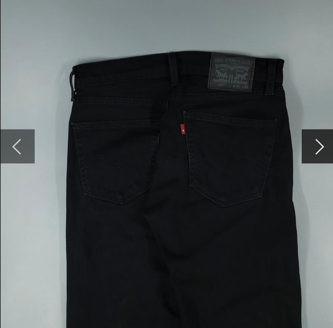 리바이스 505 흑청 블랭크탭 팬츠 상품이미지2
