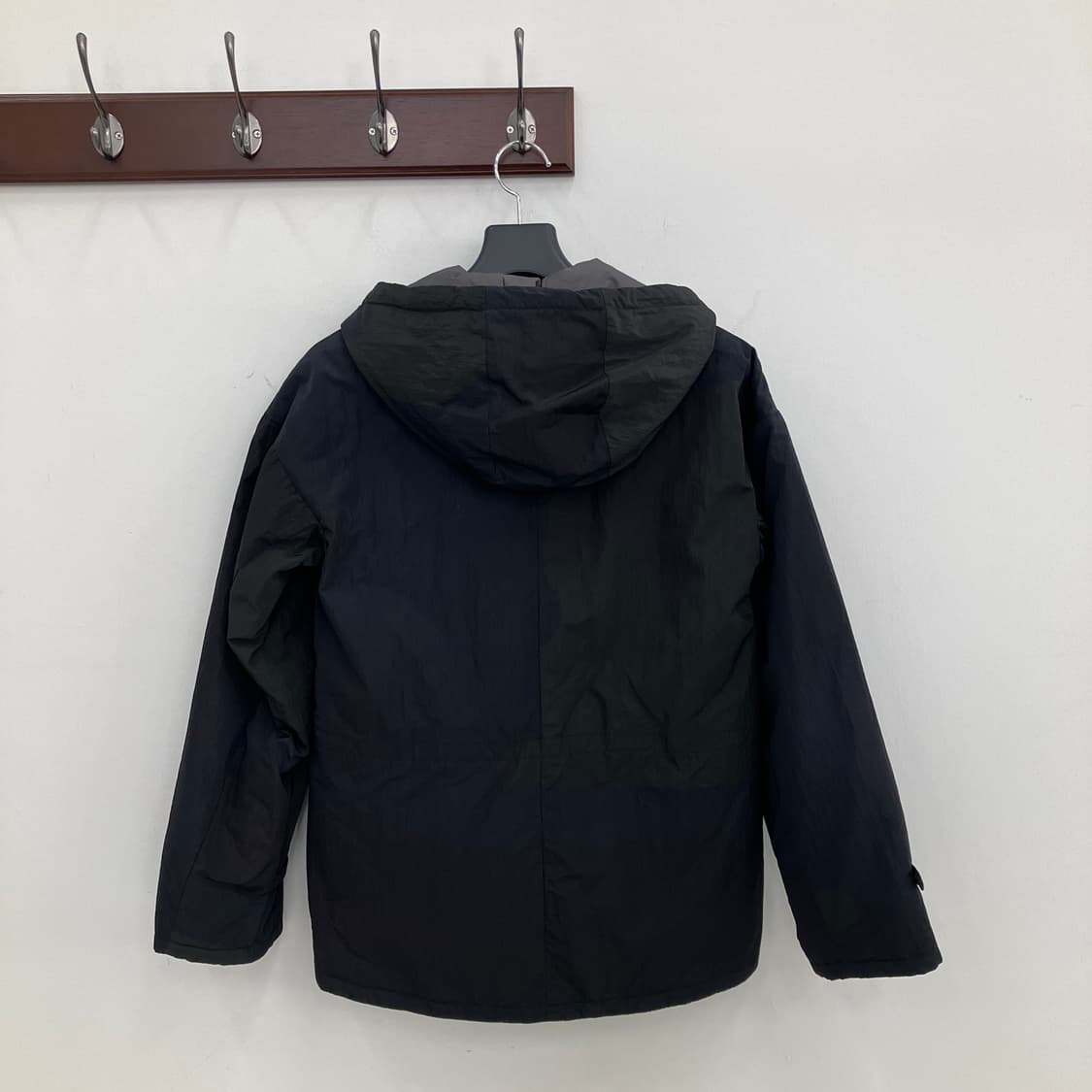 질샌더 나일론 블랙 국방 배색 경량 패딩 상품이미지2