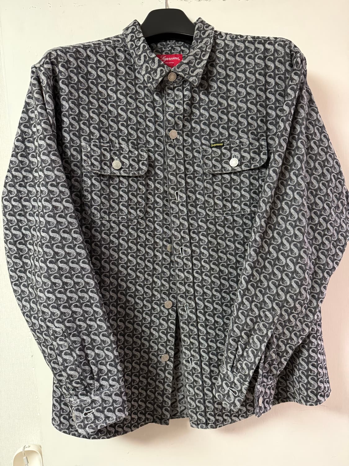 슈프림 모노그램 데님셔츠 자켓 블랙 XL 상품이미지1