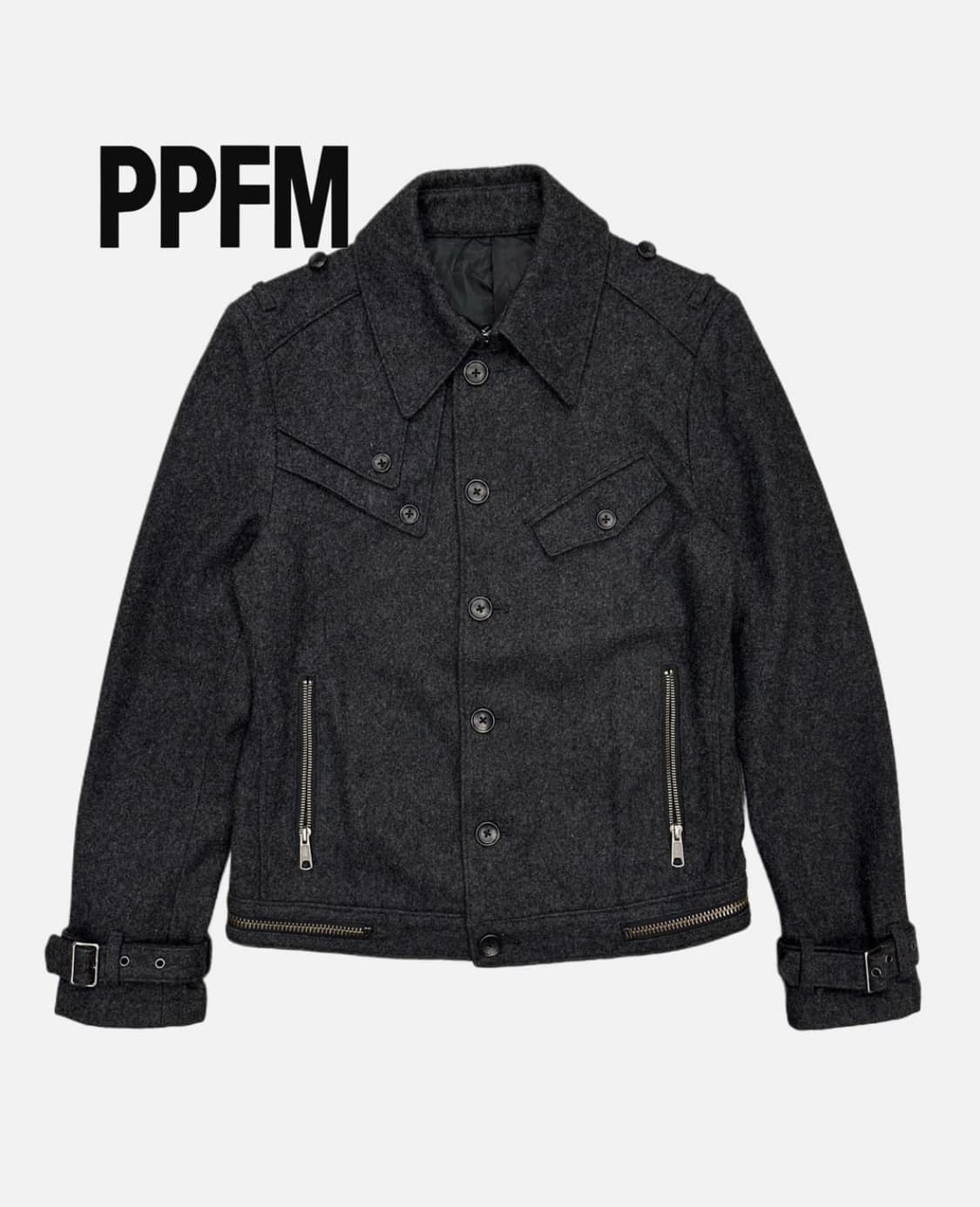 PPFM military charcoal wool jacket 상품이미지1
