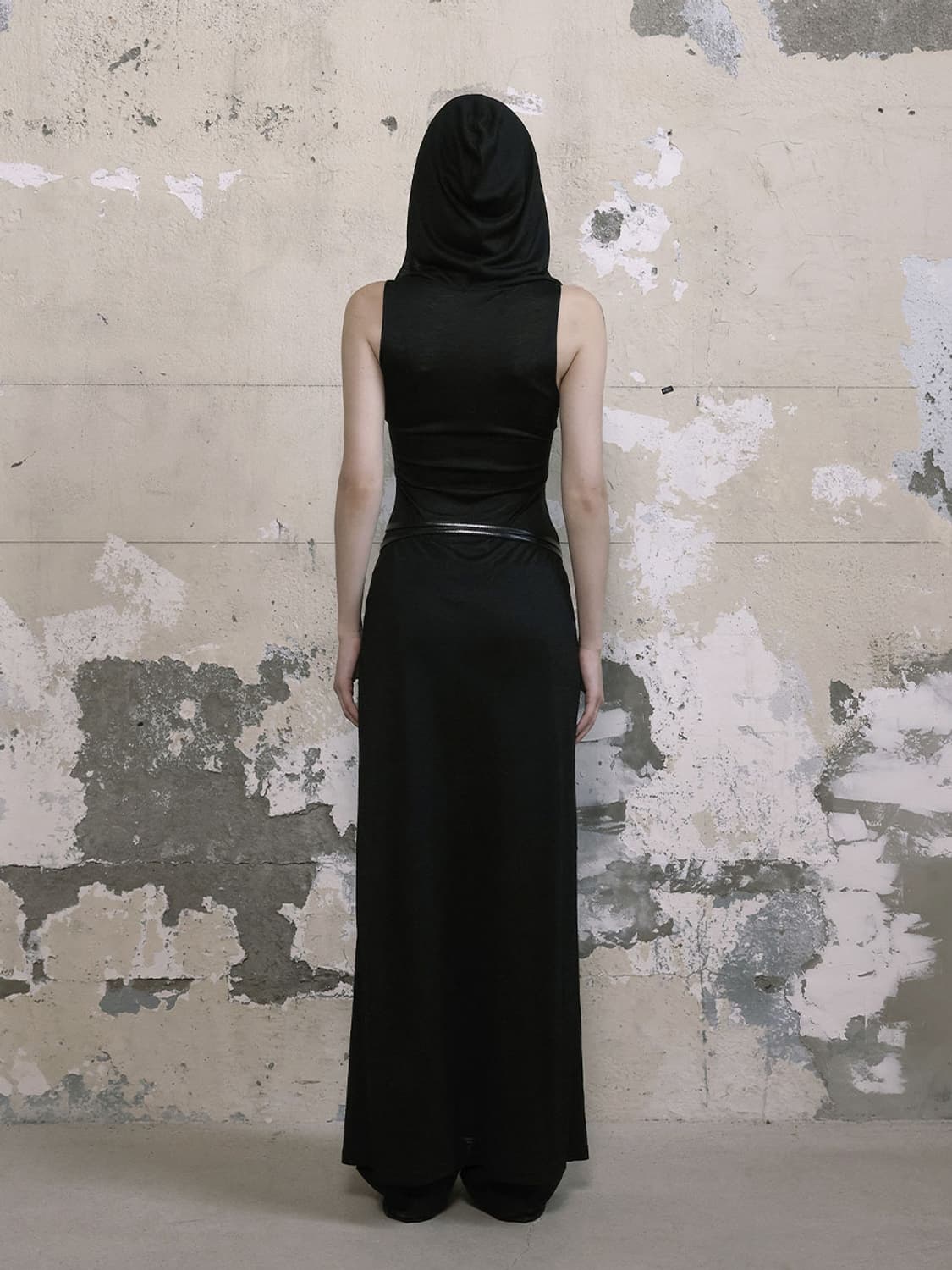 보헤미안서울 SHEER HOODIED SLIT DRESS 상품이미지2