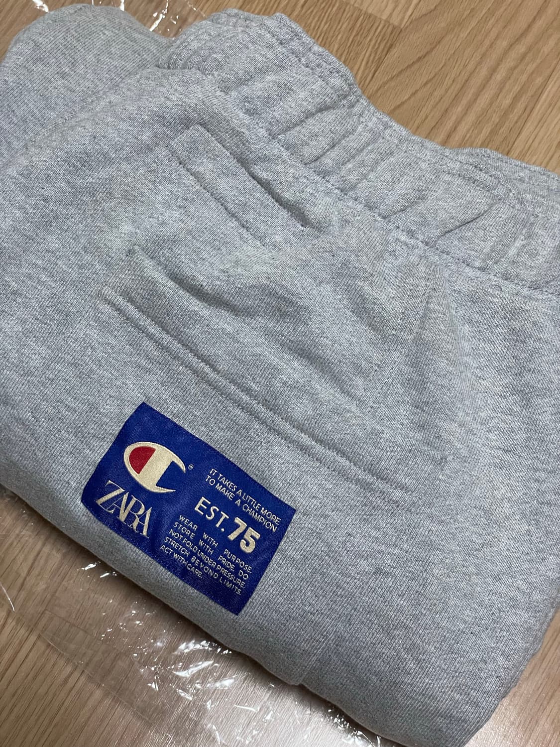 [L-XL] 자라 X 챔피온 와이드 핏 조거 팬츠 그레이(✨새상품) 상품이미지3