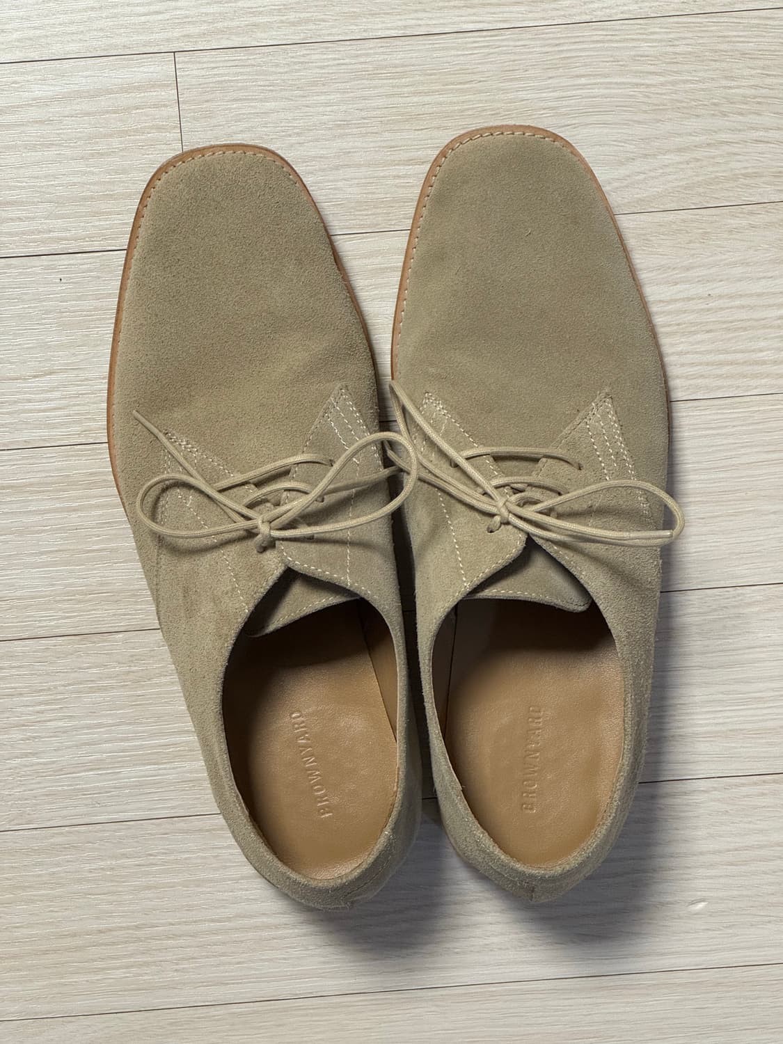 [42] 브라운야드 26ss 스웨이드 더비 슈즈 스톤 상품이미지2