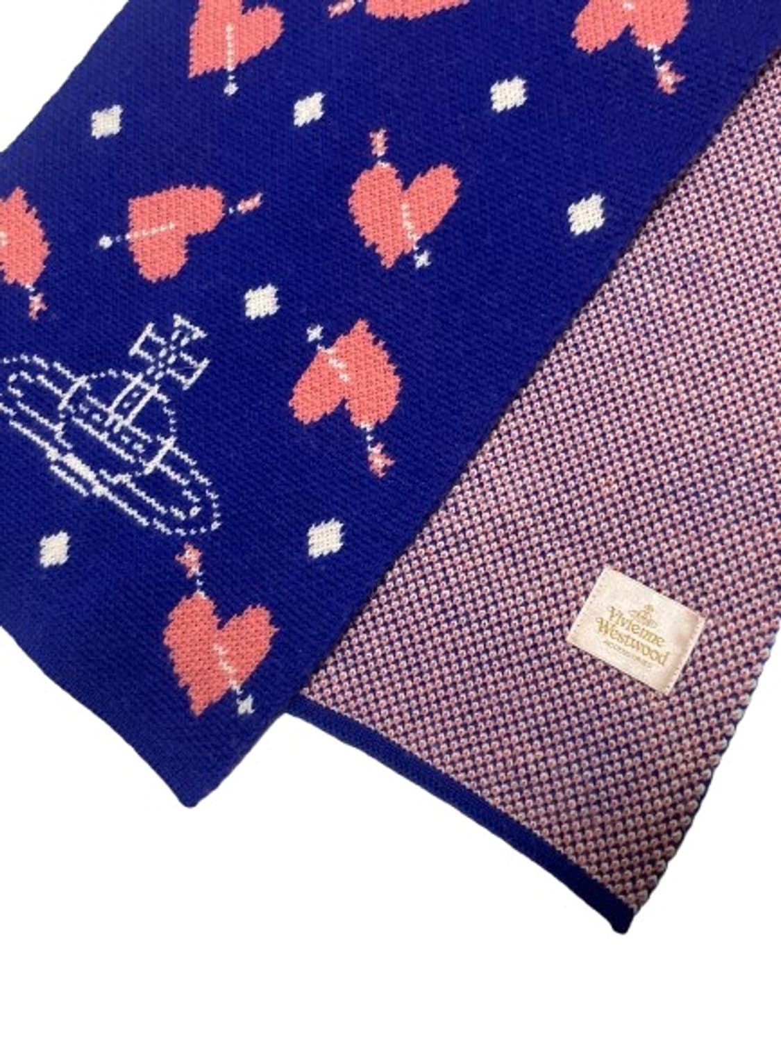 비비안웨스트우드 골드라벨 하트 양면 머플러 상품이미지1