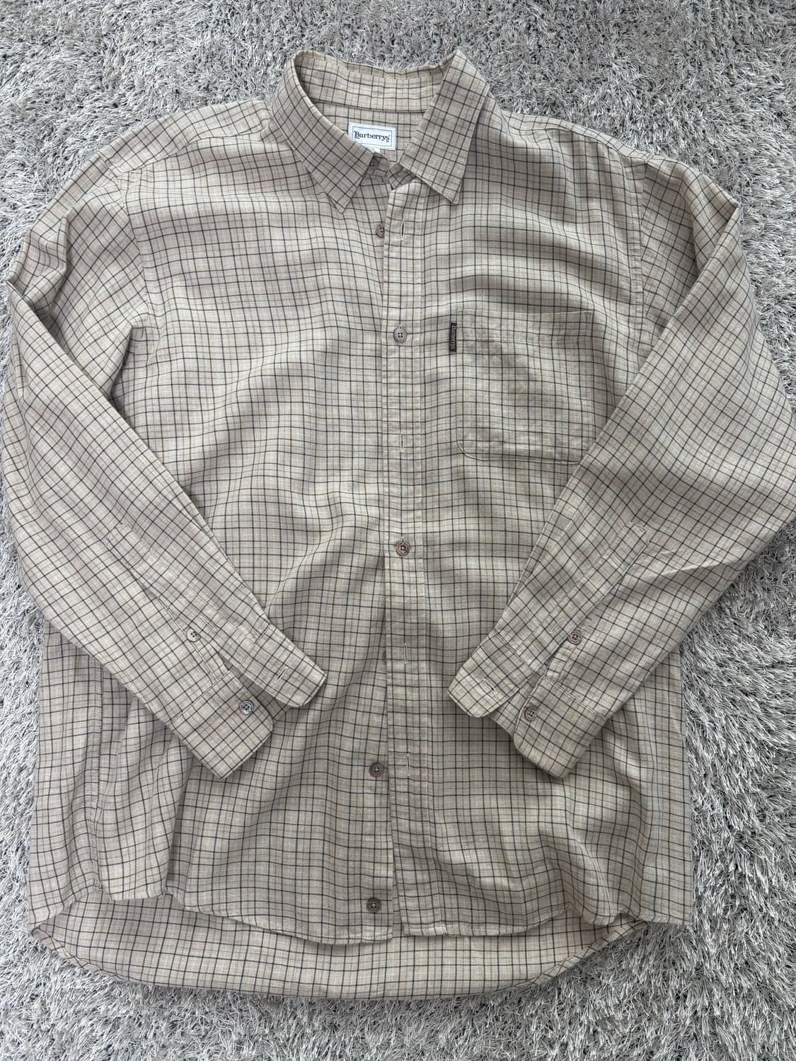 일제 버버리 체크셔츠 사이즈 105 상품이미지1