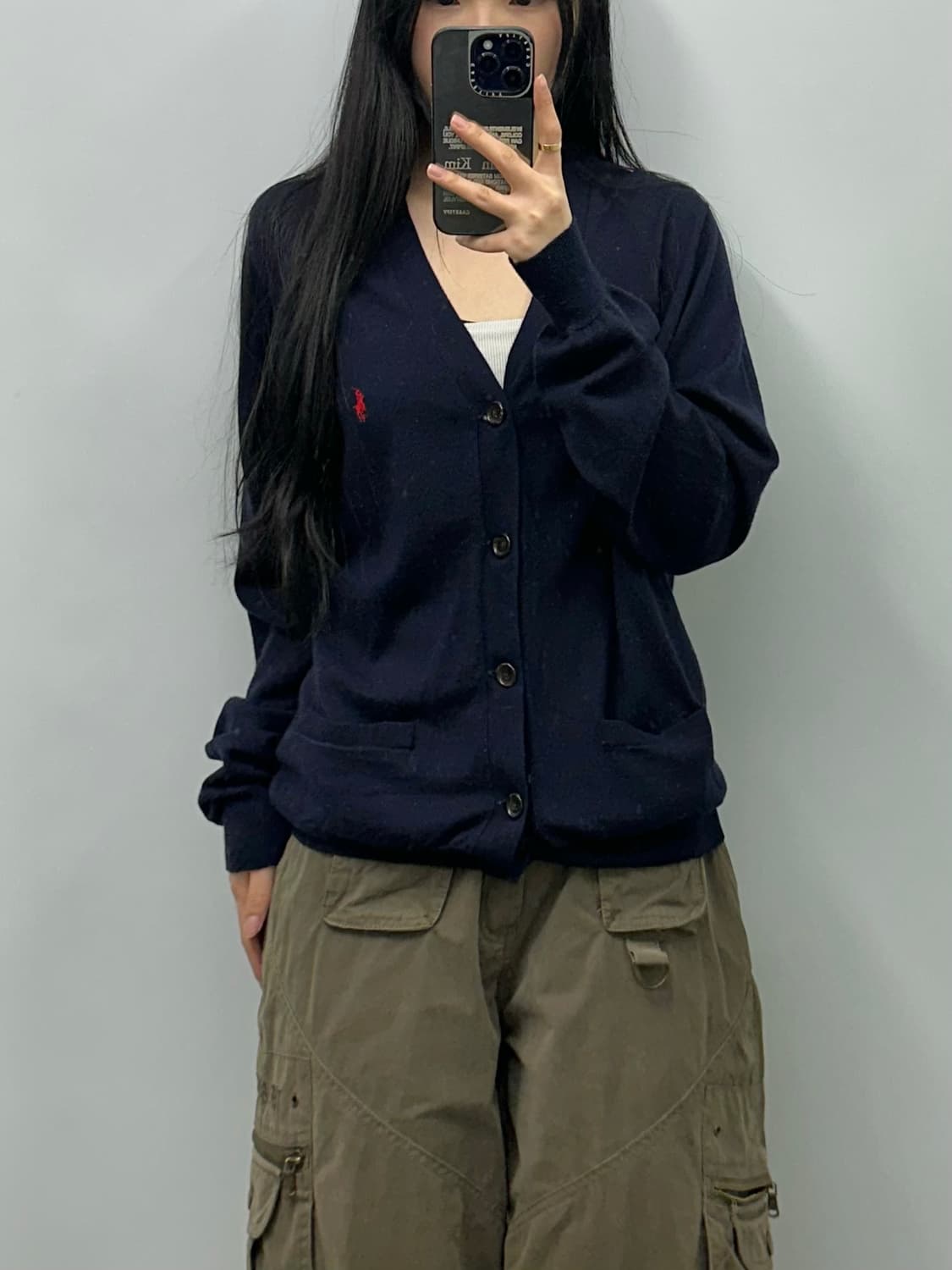 폴로 랄프로렌 신형 네이비 니트 가디건 상품이미지1