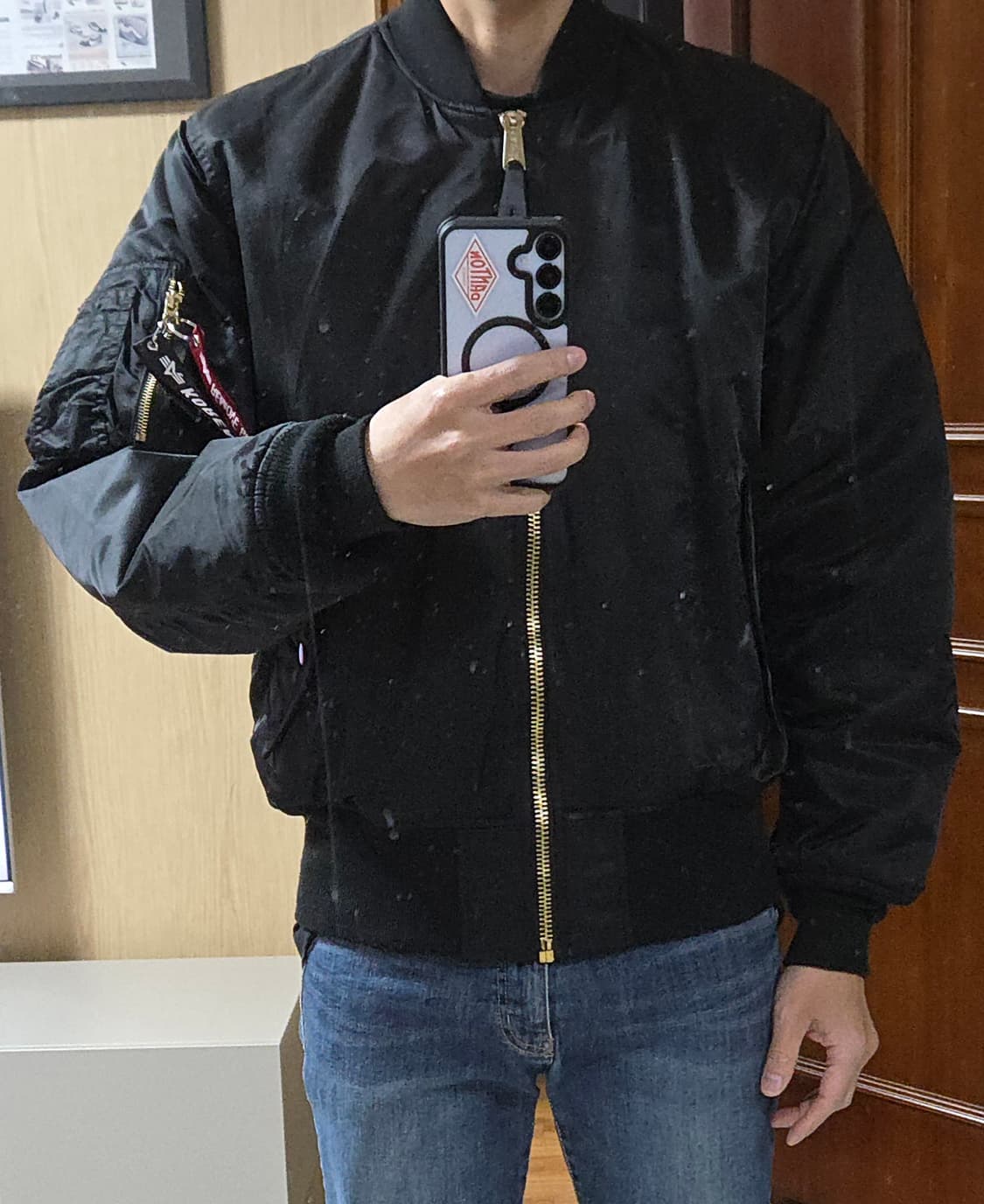 (착샷) 알파인더스트리 ma-1 블랙 마원 상품이미지7