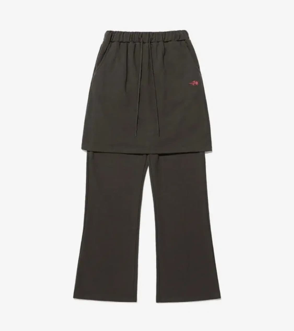 나이스고스트클럽 LOGO SWEAT LAYE RED PANTS 차콜 상품이미지1